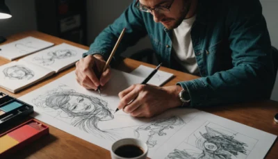 10 idées de dessins originaux pour stimuler votre créativité en partant d’un simple gribouillis